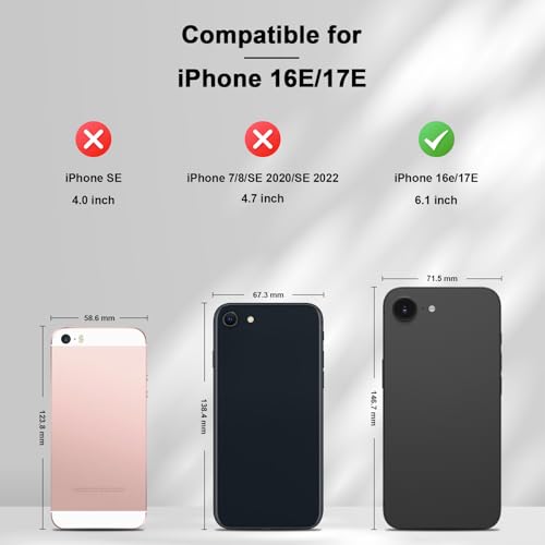 Image of Jasonyu Case for iPhone 16E /17E Flip Case, Black