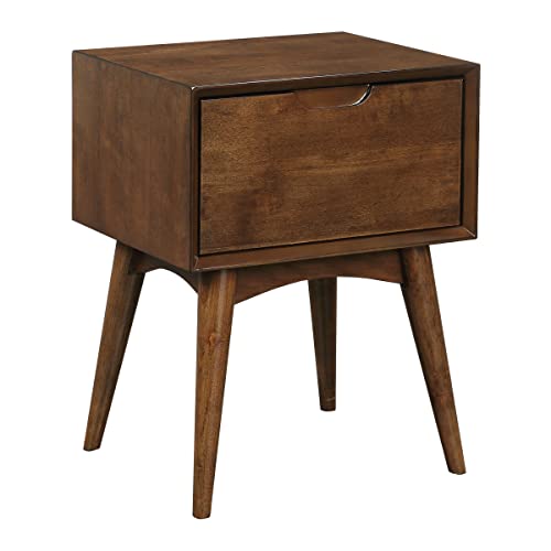 OSP Home Furnishings Copenhagen Mid-Century Modern Accent Table, Large Storage