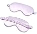 Silk Eye Mask for Sleeping Soft Eye Cover Eyeshade for Night Sleeping with Elastic Strap Blindfold Lavender