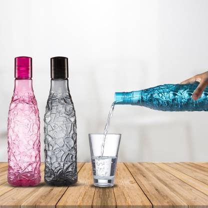 Image of Finner Designer Mosaic Bottle - 1000ml - PET (Pack of 6, Multicolor, PET) 1000 ml Bottle (Pack of 6, Multicolor, PET) WB-7
