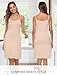 Vlazom Women Full Slips Sexy Soft Under Dress Basic Adjustable Spaghetti Strap Cami Slip Chemises V Neck Negligee