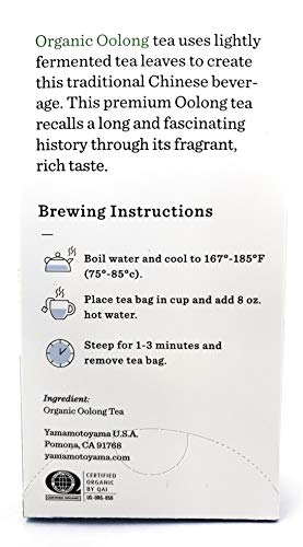 Yamamotoyama Organic Oolong Premium Tea (2 Pack, Total of 16oz)