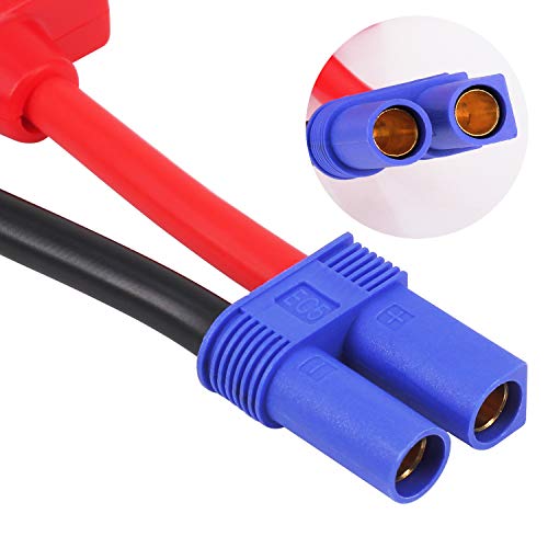 EC5 Jumper Cable, Yeworth Automotive Replacement Car Jumper Cable Alligator Clip Clamp to EC5 Connector for 12V Portable Emergency Car Jump Starter Booster