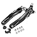 Zestaw korb rowerowych, zestawy korb do roweru górskiego 170 mm 104 BCD stop aluminium koło łańcuchowe, kwadratowy otwór z osłoną łańcucha korbki do MTB BMX Road Bicyle, kompatybilne z Shimano, FSA, Gaint (czarny)