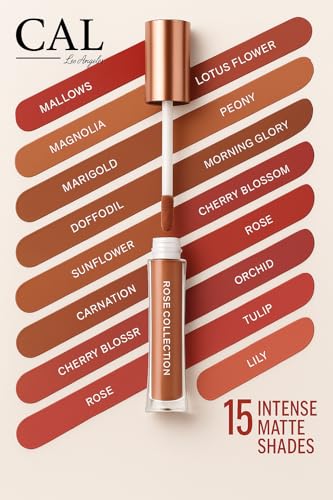 Image of CAL Losangeles Liquid Matte Lipstick, Long Lasting & Smudge Proof Lip Color for Womens Everyday Use with Nourishing & Hydrating Formula, Lipsticks for Girls /Women (Peony)
