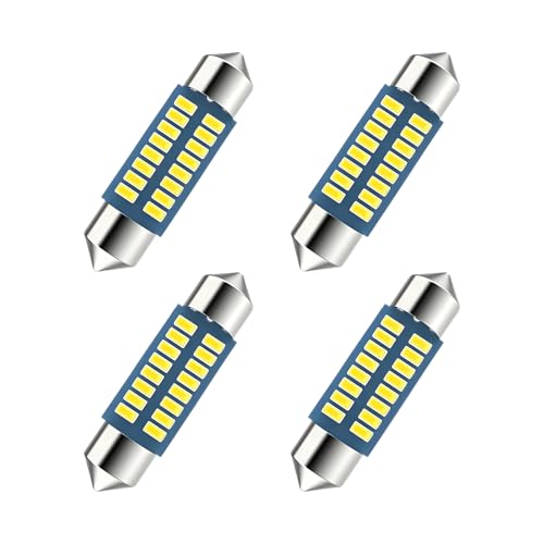ZNDAW 4 PCS LED Bulbs for Car, 31mm 36mm 42mm LED Bulbs Vehicle Interior Dome Map Trunk Lights, 6000K 400LM White Super Bright Festoon Light Replacement with Error Free Chipset (36mm)