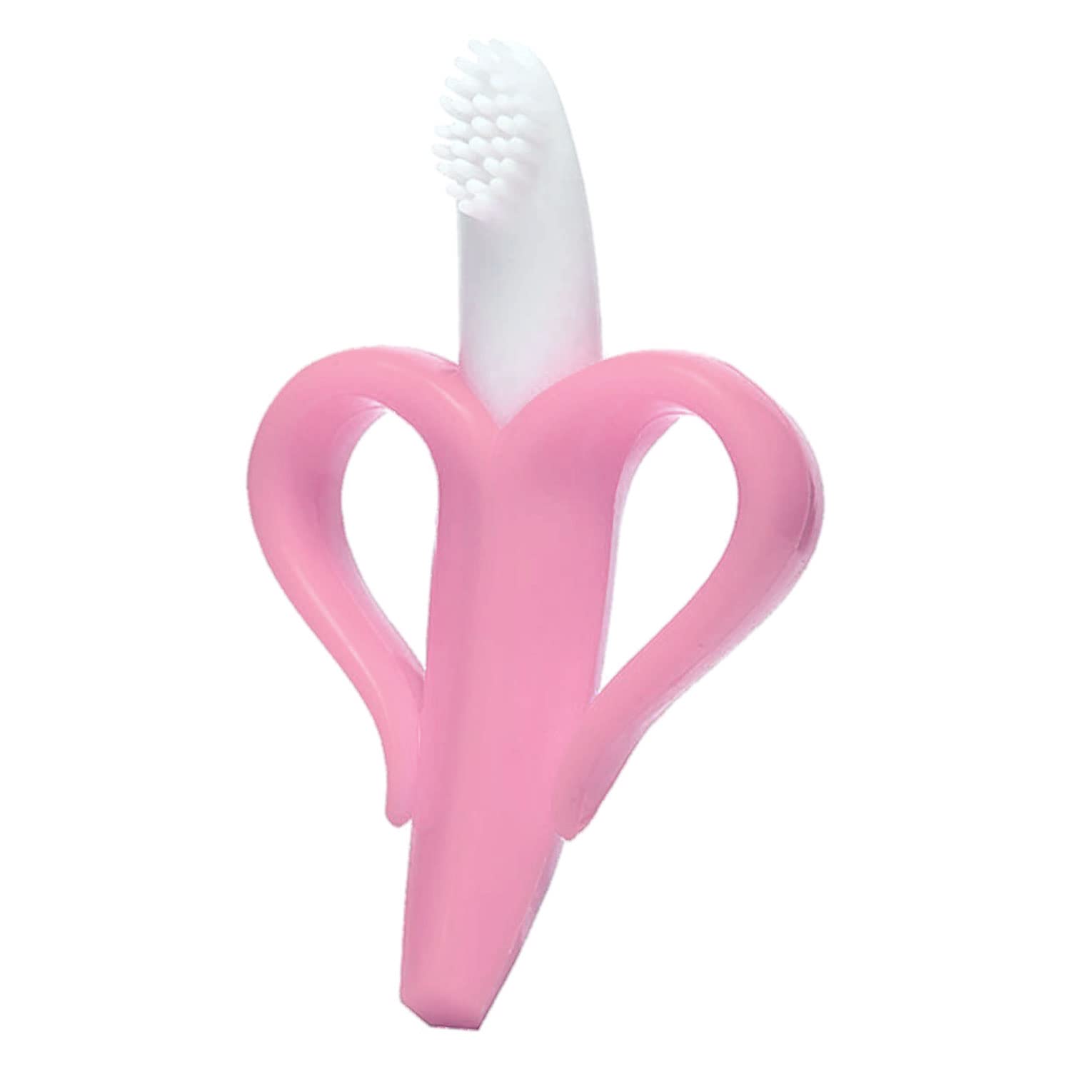 Hopop Silicone Teether For 3 To12 Months Baby|Banana Teether With Soft Manual Bristles|Soft&Flexible Baby Teether|100% Safe For Infants&Babies|Easy To Hold&Chew|Bpa Free|Pink,1 count-image-43