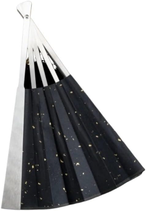 Hand Forged All Metal Frame Silk Cloth Surface Folding Fan