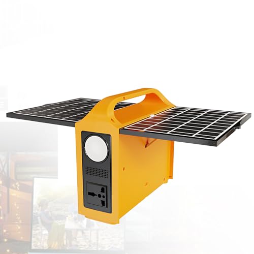 Lissontine Estación De Energía Portátil Carga Solar, Batería De Respaldo De 100w 76.8wh, Generador Solar De，5 Salidas, Salida USB-C De Ca/CC para Emergencias En Casa, Camping, Autocaravanas