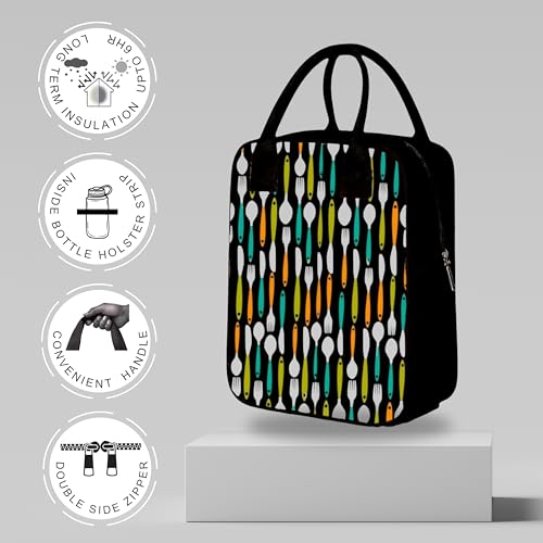 Image of Nibbler Lunch Bag Office Tiffin Bags for Men Women | Insulated Hot Cold Travel Lunch Bag | for Lunch Tiffin Box & Bottle | Multi-use Storage I for Office & School (Tiger)