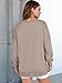 ANRABESS Women's Oversized Sweatshirts Long Sleeve Tunic Shirts V Neck Loose Pullover Tops 2026 Spring Teen Girls Outfit Dark Khaki Large