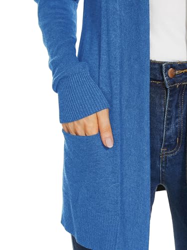Image of Spicy Sandia Women's Basic Open Front Long Cardigan Sweaters with Pockets | Capsule Wardrobe Essentials, Early Fall 2026 Trendy