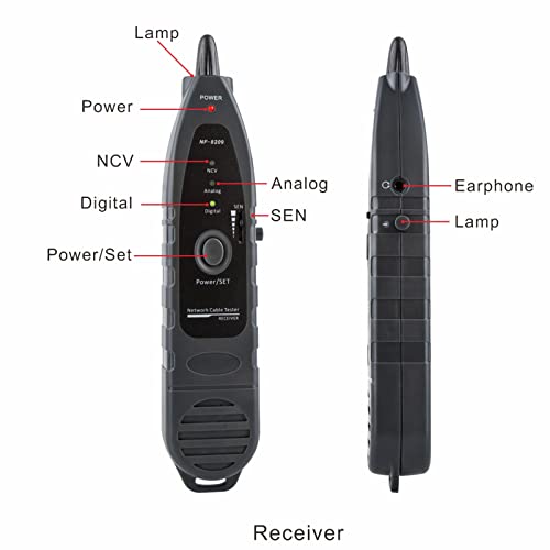 NOYAFA Geavanceerde kabeltester met PoE-multifunctionele draadtracker-netwerkkabeltester voor T-toner-gereedschapsset… - Image 5