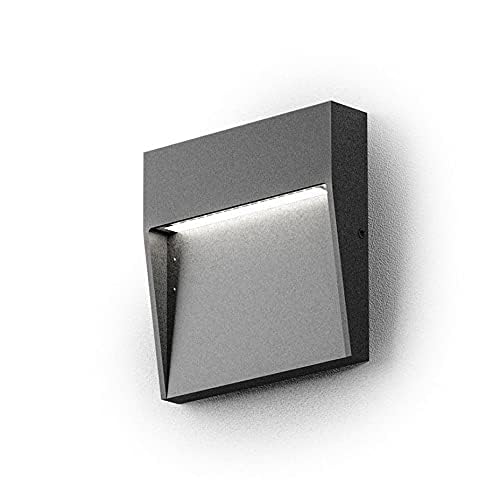MAZZOLA LUCE Segnapasso led 3w 4000k per esterno senza incasso da parete grigio antracite moderno ip65