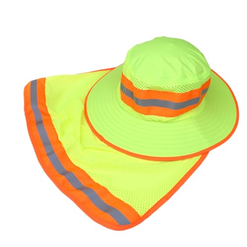 Image of TZ Promise Men High Visibility Reflective Bucket Hat with Neck Flap Wide Brim Boonie Sun Hat Cap