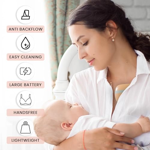 Image of Wearable Electric Breast Pump for Mothers | Automatic Hands Free Breast Milk Pump Machine with 3 Modes & 9 Level Suctions | Portable Breast Pump Electrical with Stimulation & Massage Mode, LED Screen Display, 210ml BPA Free Milk Cup, Rechargeable Battery