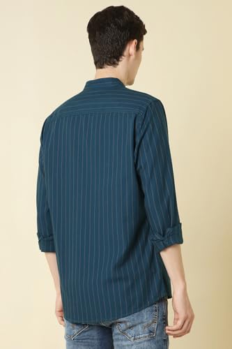 Image of Allen Solly Men's Casual Mandarin Collar Shirt | Regular Fit | Contemporary Design | Smart Casual Wear