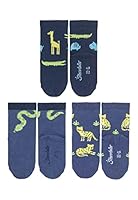 Sterntaler Baby-Jungen 3erPackDschungeltiere Söckchen, Marine, 17/18