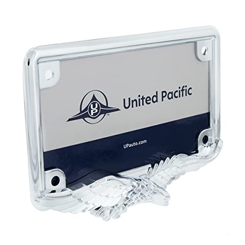 United Pacific 50118 Diecast Chrome Soaring Eagle Motorcyle License Plate Frame Holder, Detailed Design, Metal Construction, Durable - One Frame #TOP1