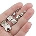 YORANYO 968 Pcs Assorted Sizes Square Pyramid Studs Prong Studs for Clothing Leather Rivet Kit Spikes and Studs for Leather Craft Clothing Belts Bags Shoes Bracelets Dog Collar Accessories (Silver)