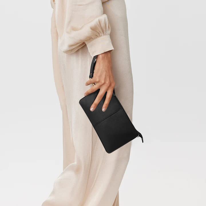 Image of Uromee Wristlet Wallet Clutch Purses for Women Genuine Leather Crossbody Bag Handbag with Detachable Shoulder Chain