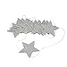 Produktbild Glitzer Stern Girlande, Stern Papiergirlande zum Aufhängen Partygirlande für Kinderzimmer Babyzimmer Dekoration (Silber)