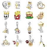 5 dijes dorados para pulseras Pandora, plata de ley 925 sorprendentes para hacer pulseras y collares universales, regalo para mujeres, amigas, familiares (serie Gold de lujo)