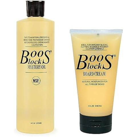 John Boos Block Essential Care Set: Mystery Oil and Board Cream Cover