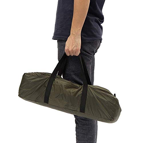 Tente camping double couche 4 personnes avec auvent extérieur de pêche - 5