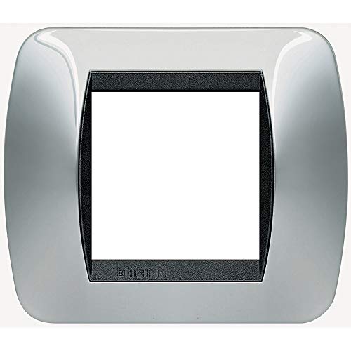 BTicino L4802CR living int - placca 2 posti cromo