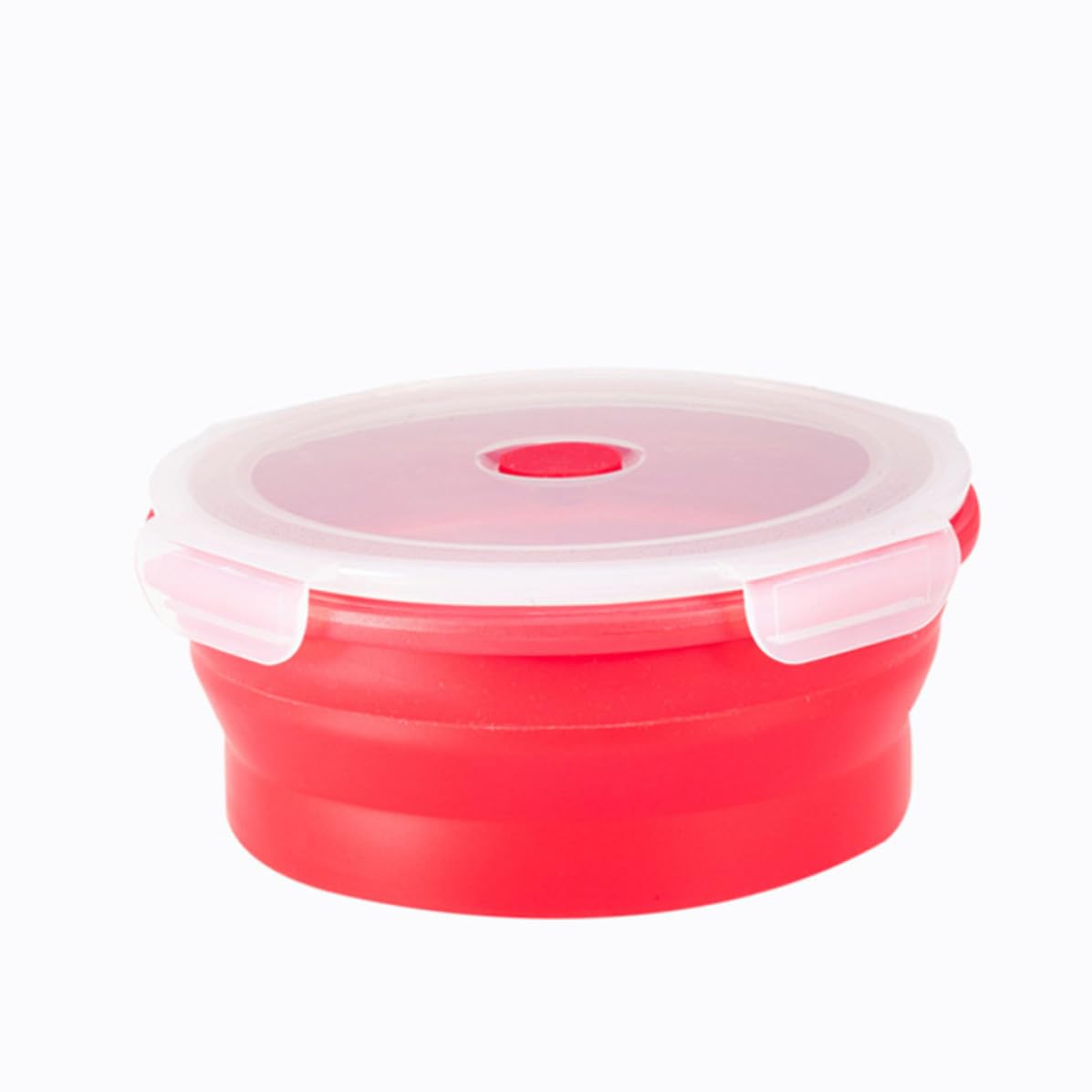 POPETPOP Contenitore Pranzo 4 Pezzi Rotondo in Silicone Pieghevole