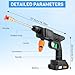 Cordless Pressure Washer 600PSI - 2 5000mah Rechargeable Batteries, 45Min Runtime & 5M Hose | 2-in-1 Adjustable Nozzle & Foam Cannon | Portable Jet Wash for Car, Patio, Garden, Fence Cleaning​