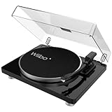 giradischi bluetooth QUALITÀ DEL SUONO: Abbiamo incorporato una cartuccia magnetica Audio Technica e un cuscinetto in gomma nel nostro giradischi in vinile. Otteniamo una riproduzione del suono ottimale, senza perdere la qualità, smorzando le vibrazioni prodotte dall'attrito della puntina con il disco in vinile.