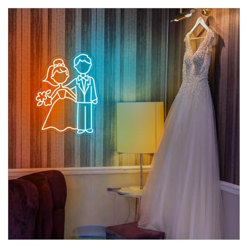 Lampe néon lumineuse déco murale maison chambre et grand événement mariage 42x52cm