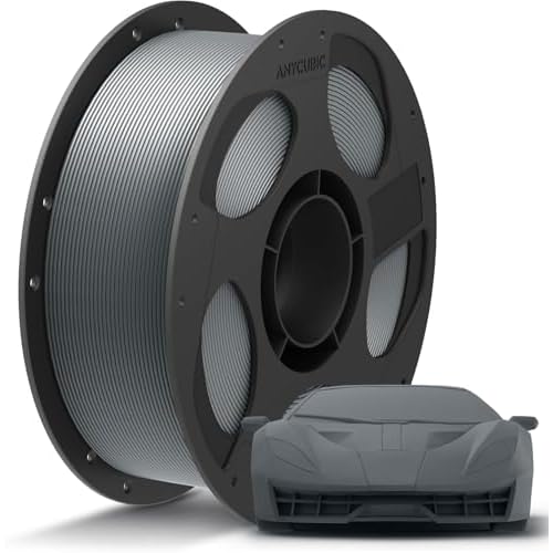 ANYCUBIC Filament PLA+, Filament PLA Plus Filament pour Imprimante 3D, 1.75mm Filament d'Impression 3D à Haute Solidité et Résistance à la Température, Gris 1KG Gris Texturé 1kg Filament PLA