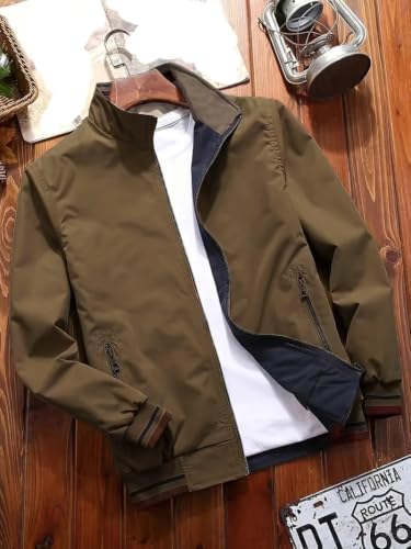 Image of Lymio Men's Casual Bomber Jacket | Lightweight Polyester Windcheater | Full Sleeve Regular Fit Outdoor Jacket(1-J-04-06)