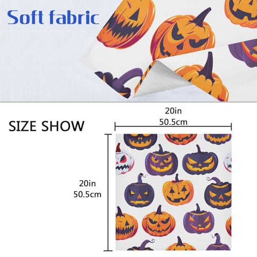 Servilletas de Tela Halloween Calabaza Multicolor x6 miniatura 6