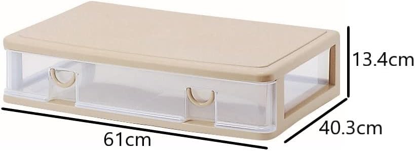Miniatura 4 de Sanko Plastic Clothes Storage, Elpis Wide, Thin, Width 24.0 x Depth 15.7 x Height 5.3 inches (61 x 40.3 x 13.4 cm), WhiteClear