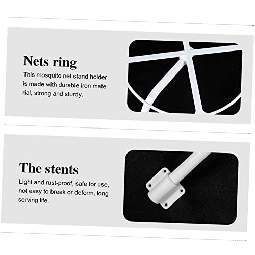 Toyvian 2 Conjuntos De Suporte De Rede De Metal Suporte De Cortina Para Suporte De Berço Para Cama A