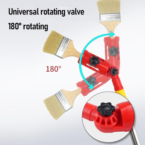 Multi Winkelpinsel Pinsel Strecke, Pinselgrenze Verlängerung Stangenbefestigungshalter mit Universeller Klemme, Hohe Deckenrollen Schabergriffe Eckmalwerkzeug für Wandkitt