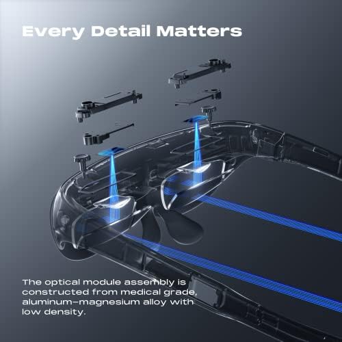 Rokid Air AR Glasses  Augmented Reality Glasses with 1080p OLED Dual Display  Video Display Glasses with Dual Directional Speakers  Pocket-Size AR Smart Glasses for Movies, Gaming, Entertainment