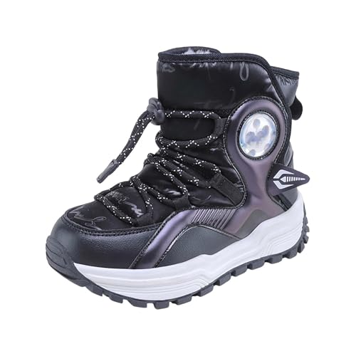 Boys Girls Toddler Snow Boots Resistant Outdoor Winter Mid Calf Boot Snow Boots Boy Kids Rubber Insulated Boots