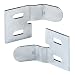 Prime-Line MP6538 Bi-Fold Door Surface Aligner, 1-1/8 Height, Stamped Steel Construction, Pack of 4, 4 Piece