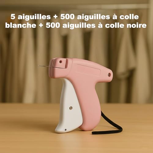 PISTOFIX | Das Original, PISTOFIX Stoff, Instant Nähwerkzeug, kabellos, mit 5 Nadeln – 1000 Nadeln aus Kunststoff