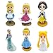 Księżniczka ciasto topper, 6 szt. mini figurki księżniczki zestaw kreskówkowy księżniczka dekoracja tortu urodzinowego dekoracje figurki dla dzieci urodziny dekoracje ozdoby artykuły imprezowe