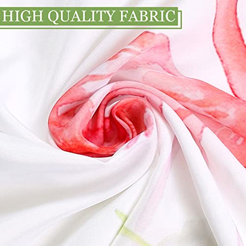 Mloabuc Spring Flamingo Tablecloth Rectangle 60 X 84 Inch Summer Table Cloth Cute Tropical Flower Indoor Or Outdoor Holiday Palm Leaves Table Decorations For Dinner #TOP3