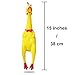 Screaming Shrilling Squeeze Chicken Toy Rubber Squawking Chicken 15 Inches / 38 cm Stress Relief Toy Anti-Anxiety/Depression Toy Novelty Gag Toys Practical Jokes (1 pc)