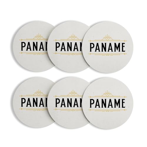 sous Verre Ronds Base Liège- Paname France Paris Français Fierté - Lot de 6 (95 x 95 mm)