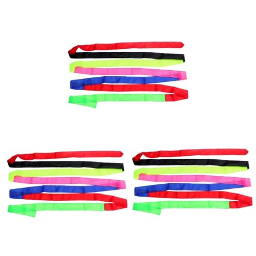 KONTONTY 3pcs 10m DIY Kite Tail Streamers Rainbow Twirler Kite Tails for Flying