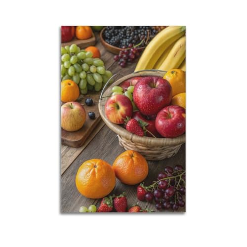 Décoration murale moderne avec corbeille de fruits ZHOUKEG 60x90 cm